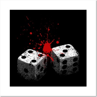 Lucky 7-Dice roll-Seven-Blood-Gambling Posters and Art